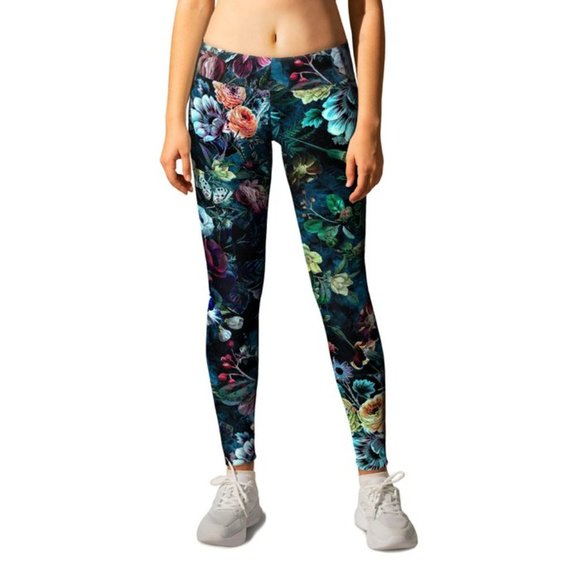 Society6 Night Garden leggings - Picture 1 of 7